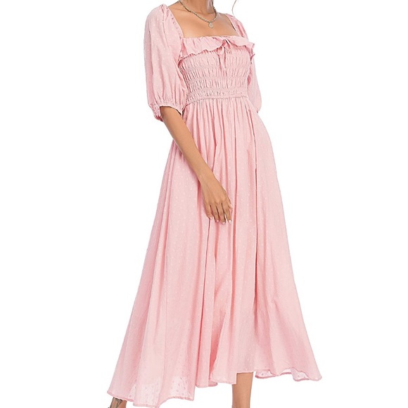 Shirred Midi Dress - Picture 4 of 10